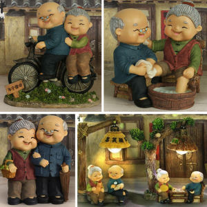 Old Man Women Home Decoration Wine Cabinet Living Room Bedroom Small Ornaments Grandpa and Grandma Gift