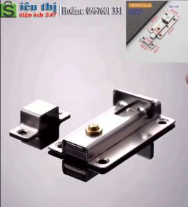 Chốt Lò Xo Inox Chống Trộm An Toàn Tiện Dụng TI0568 - Kích Thước 3/5 Inch