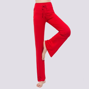 High Waist Loose Yoga Pants Womens Fitness Dance Trousers Modal Fiber Breathable Moisture Wicking Super Elastic Long Pants
