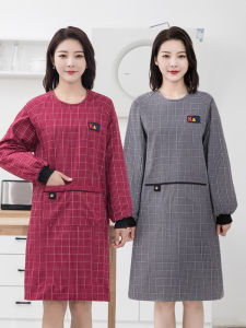Váy Bảo Hộ Lao Động Dài Tay Bằng Vải Cotton Dày Chống Thấm Nước Cho Phụ Nữ Dùng Tại Nhà Trong Nhà Bếp Thời Trang Mới Mùa Thu Đông Đi Làm