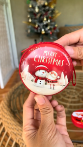Kids Christmas Round Zipper Coin Purse - Perfect for Christmas Gift & Decoration Package Box Christmas