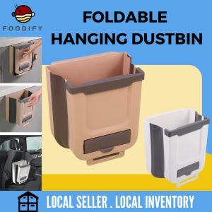 ✅ Foldable Hanging Rubbish Bin Wall Mounted Trash Can Portable Kitchen Garbage Folding Dustbin Tong Sampah Dapur Kereta 厨房挂式折叠垃圾桶