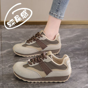 Casual Lightweight Womens Running Shoes Retro Dad Sneakers Spring Autumn Soft Fashion Single Shoes round Toe Rubber Sole