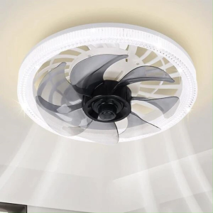Led Fan Light Smart Remote Control Ceiling Fan With Light E27 For Living Room Converter Base Dimmable 4 Wind Speed