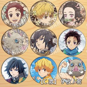 Cosplay Kizumetsu No Blade Mirror Anime Lapel Pin Badge Pendant Items for Fans of Japanese Cartoon And Gaming Accessories