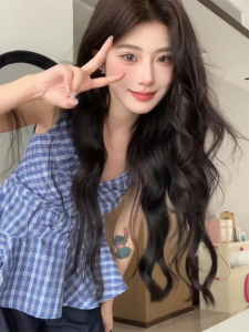 Áo Vest Không Tay Cổ Treo Kẻ Caro Xanh Pháp Mùa Hè Cho Nữ Áo Khoác Ngoài Đa Năng Thiết Kế Hở Lưng Áo Chui Đầu