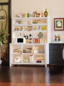 Modern Minimalist Kitchen Multi-Functional Storage Rack Stand-alone Wall-mounted Combination Cabinet Bowl Cabinet Waterproof