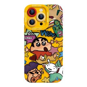Orange shine | Shockproof Cartoon Crayon Shin Chan Drawing Phone Case