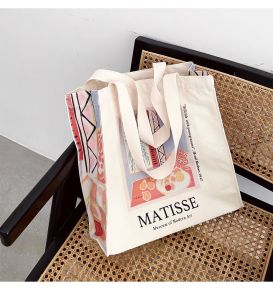 Túi Vải Canvas Matis Mở Cửa Sổ Túi Xách Đeo Vai Đơn Khóa Kéo Túi Mua Sắm Túi Đựng Máy Tính Túi Vải Canvas Phong Cách Hàn Quốc