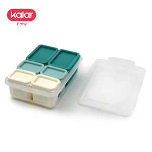 Kalar Supplementary Food Box Silicone Baby Sealed Baby Meat Paste Storage Box Frozen Grid Separately Packed Case Mold Ice Tray