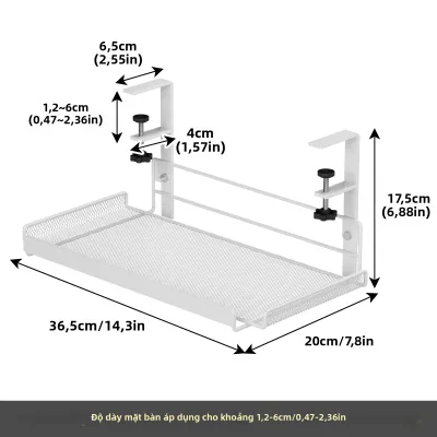 Giá Để Đồ Dưới Bàn Làm Việc Giá Treo Văn Phòng Giỏ Để Đồ Cạnh Bàn Kệ Để Quản Lý Dây Cáp Và Ngăn Nắp Bàn Làm Việc