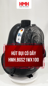 Máy hút bụi có dây Bosch HMH.BGS21WX100 - Series 4 2000W (đen bo tròn) - Hàng chính hãng