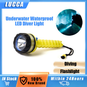 Scuba Diving Flashlight Underwater Waterproof LED Brighter Diver Light  Fishing Diving 50 Meters Lamp