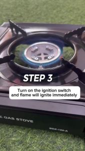 KND Dapur Masak Mini Gas Stove Portable Dual Use Indoor/Outdoor Picnic Camping LPG Gas Butane Gas Lightweight Portable Gas Stove