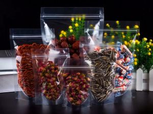 (แพคละ 50ใบ) ความโปร่งใสถุงรูด ตั้งได้ ถุงรูด ใส ถุงตั้งได้ ใส่ขนม