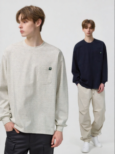 JEENSYIU | Áo Quần Lót Đa Năng Dày Tay Dài Cổ Tròn 100% Cotton Thu Sợi Đôi