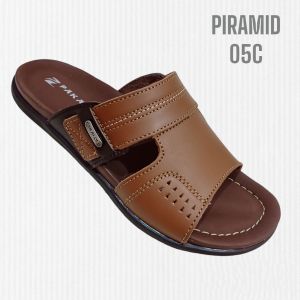Sandal Kulit Pakalolo Piramid-05 Tan Sendal Selop Pria terbaru