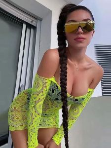 Fashionable Hollow out Tight Fitting Jumpsuit One Piece Casual Long Sleeve Polyester Ladies Fashion Leisure Jumpsuit