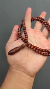 Kalung Tasbih Kayu Stigi 99 Butir Model Liontin Setigi