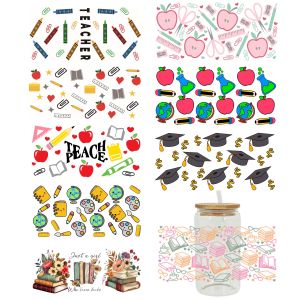 Cartoon Print Color Logo Cup Sticker Water Cup Sticker Glass Paster Cup Seamless Waterproof Crystal Label In Stock Decorative Sticker