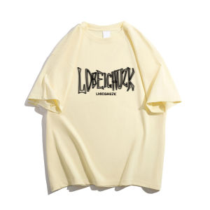 Pure Cotton Heavy Weight Burgundy Short Sleeved T-Shirt Womens Summer Loose Fashion Brand Niche Design Half Sleeve American T-shirt Top