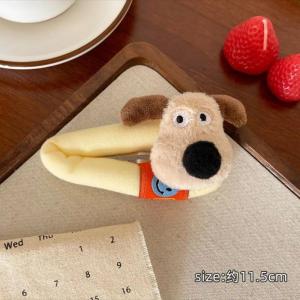 กิ๊บติดผมรูปหมาตุ๊กตาสุดน่ารัก กิ๊บตกแต่งผมสไตล์เกาหลีสำหรับผู้หญิง ทรงเรขาคณิต ขนาดเล็ก วัสดุ PU พร้อมส่งทันที