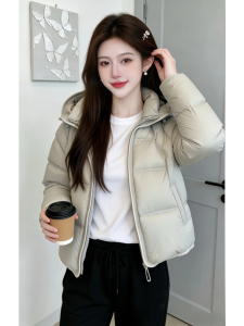 Shalldoer | Korean Style Pink Cloud Puff Hooded Coat