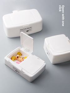 Desktop Press Type Storage Box Clip with Lid Organizer Cotton Swab Toothpick Storage Container Household Organization Tools