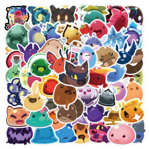 60 Miếng Dán Máy Tính Xách Tay Điện Thoại Di Động Guitar DIY Slime Rancher Cartoon Sticker Màu Sắc Tươi Mới Phụ Kiện Kỹ Thuật Số