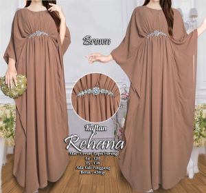 iragading - Kaftan lebaran modern terbaru ceruty babydoll original bisa busui friendly Rehana