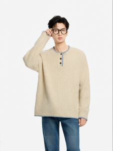 Áo Sweater Cổ Henry Thời Trang Mới Nam