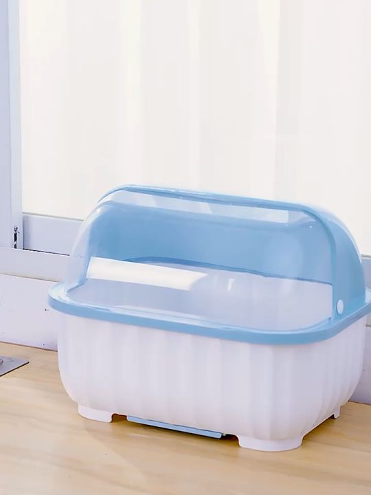 Kệ Úp Bát Chén Đĩa Có Nắp Đậy Cỡ Lớn Tiện Dụng