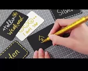 REVO Metallic Gold and Silver Paint Pens for Art Crafts and Decoration