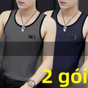 Áo Ba Lỗ Không Tay Cotton Cho Nam Mùa Hè 2025 Áo Ba Lỗ Thể Thao Thường Ngày Phong Cách Quân Đội Không Tay Áo Phao Cotton Nguyên Chất