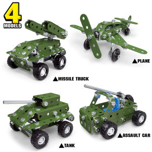 CONUSEA | DIY Assembled Aircraft Metal Building Block Vehicle Model Disassembly and Assembly Educational Toy Kid Birthday Christmas Gifts