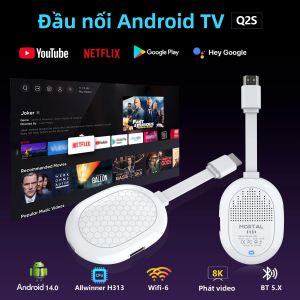 Android 14.0 RK3518 TV Stick Q2S Giải Mã Video 8K Wifi 6 Kép 2.4/5G Bluetooth 5.0 Hỗ Trợ Google Play Youtube Tương Thích Với Thiết Bị HDMI