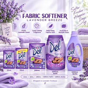 BUY 1 TAKE 1 Fabric Softener Lavender Breeze with Fragrance Pearls smelling fresh for longer period 22ml33ml240ml1Liter/bottle.