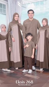 Seply Sarimbit Keluarga / Myristica Brown / Fashion Muslim  Lebaran 2025