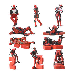 ZEEMIN Halloween Christmas Disney Marvel Deadpool Anime Car Interior Mini Figure Kids Toys Center Console Rearview Mirror Decoration Ornament Birthday Gift