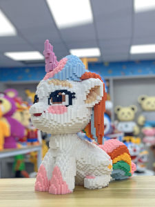 Unicorn Series Particles Puzzle Assembled Building Block Toys Men and Women Childrens Holiday Gifts Desktop Doll Decoration