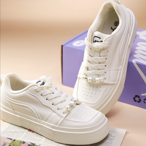 COROLLA Sepatu wanita putih mutiara sintetis sepatu casual COX3123314