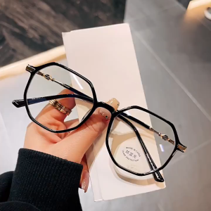 Kacamata Photochromic Anti Radiasi Yang Indah Pria Wanita Bingkai Poligonal Yang Nyaman