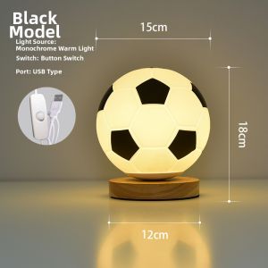 Soccer Themed Glass LED Night Light