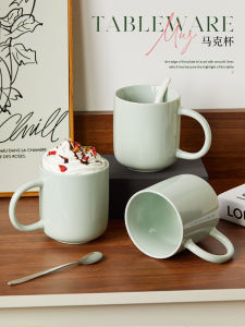 Large Capacity Ceramic Straight Body Coffee Water Cup for Home Office Use Drinking Water Cup Couple Special Use Mug Cup