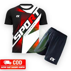 Barokah Jersey Setelan Baju & Celana Badminton Kaos Bulutangkis Printing Jersey Badminton Dewasa MZN
