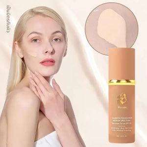 รองพื้นชนิดน้ำ 4-in-1 อเนกประสงค์: มอบความชุ่มชื้นและให้ความยืดหยุ่นแก่ผิว ปกปิดเนียนสนิท ปกป้องผิวจากรังสียูวี SPF 50+ ติดทนนาน