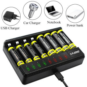 Baterai Battery Charger LCD Display Smart Intelligent 8-Slot Chargers for AA/AAA 18650 NiCd NiMh Rechargeable Batteries AA AAA Charger