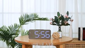 Digital LCD Snooze Electronic Alarm Clock with LED Backlight Light Control Creative Digital Smart Temperature