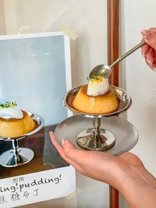 Stainless Steel Vintage High Foot Dessert Pudding Cup Ice Cream Jelly Bowl Commercial Use by Bloggers Luxury Japanese Style