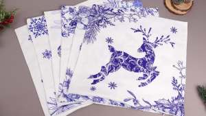 6 Pieces Chinoiserie Christmas Blue and White Throw Pillow Covers 18x18 Inch Chinoiserie Winter Pillow Covers Blue and White Porcelain Floral Vintage Pillow Case for Winter Sofa Xmas Home Decor